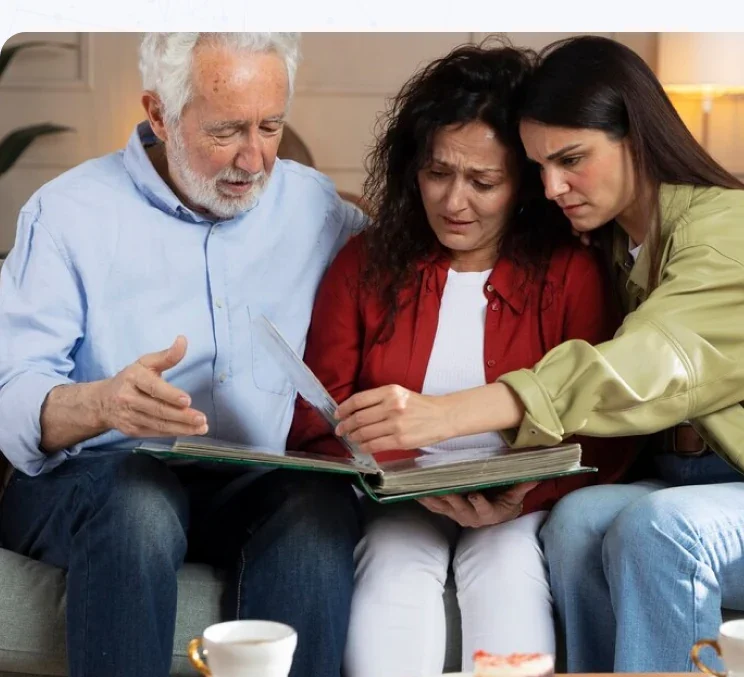 Family reviewing insurance coverage with an advisor