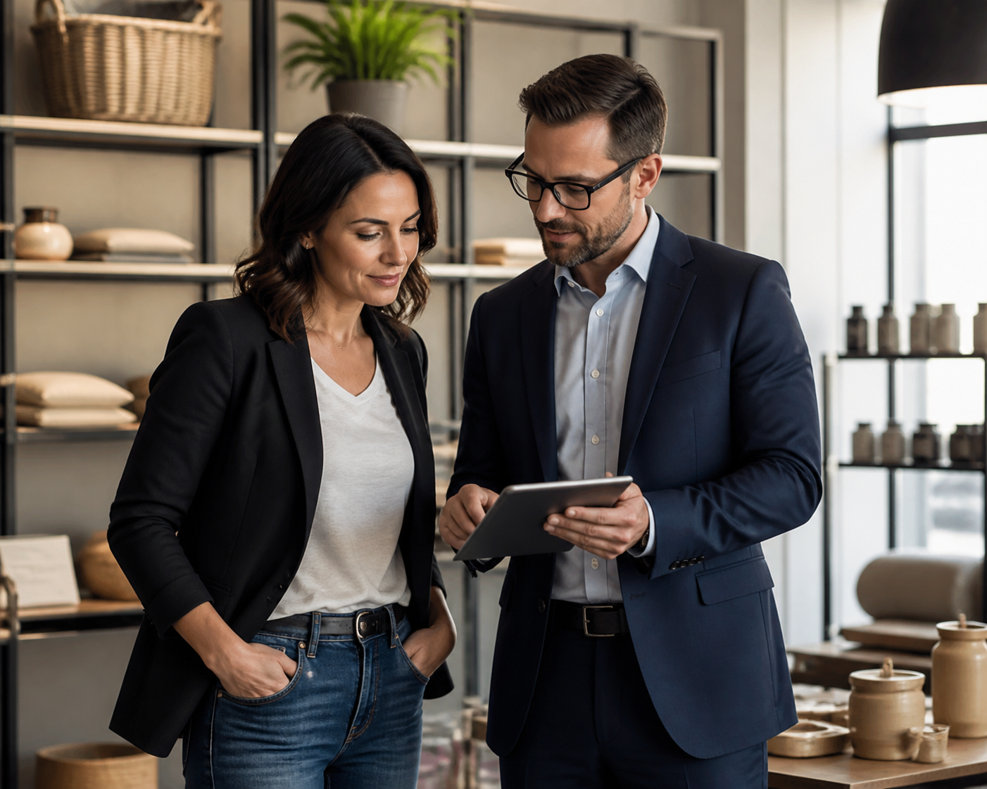 Business owner reviewing coverage options with an advisor